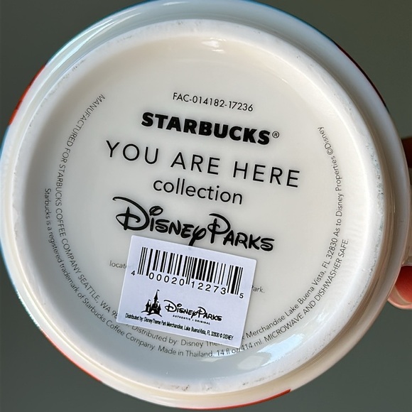 Disney Parks X Starbucks Animal Kingdom Coffee Mug Tea You Are Here NWOB No Box - Picture 3 of 11